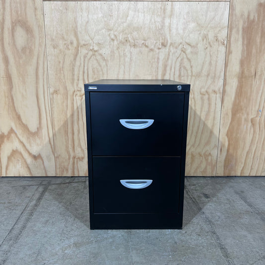 Black 2 drawer filing cabinet by Endurance