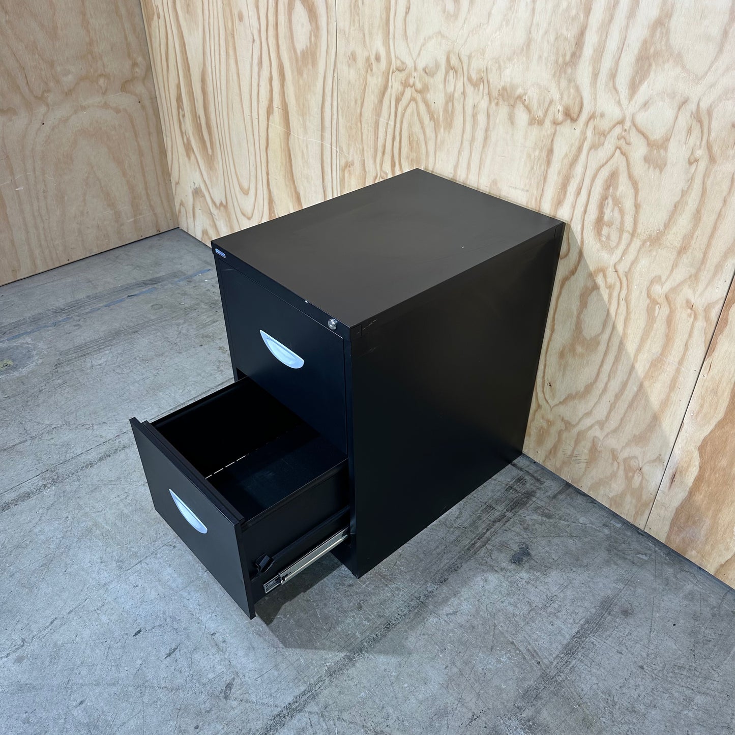 Black 2 drawer filing cabinet by Endurance