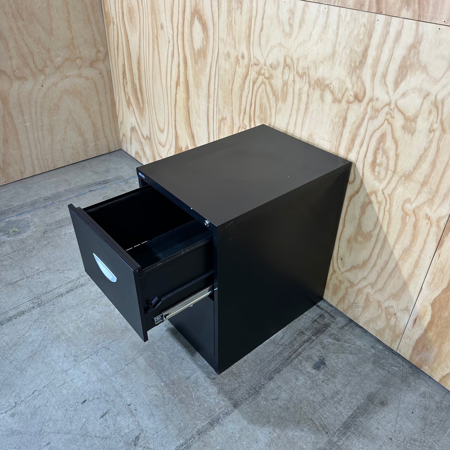 Black 2 drawer filing cabinet by Endurance