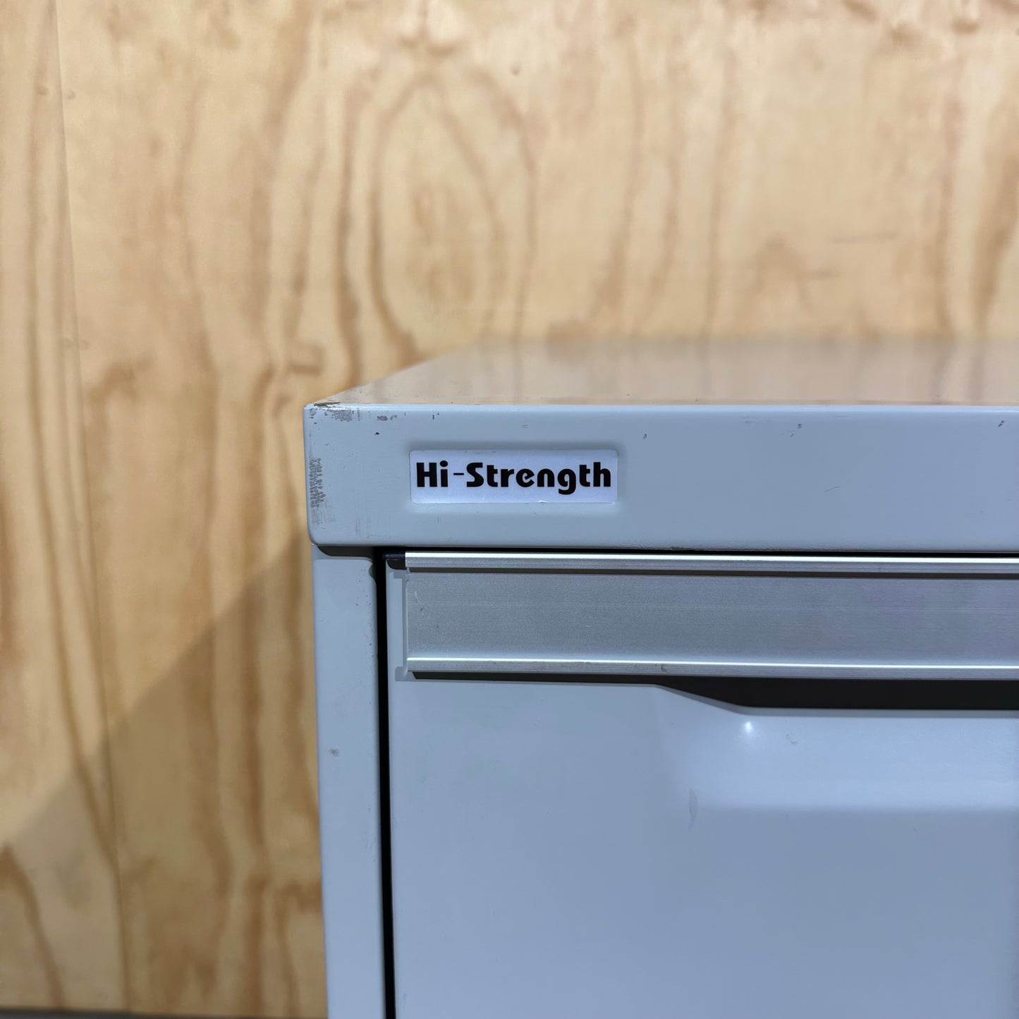 Hi-Strength two drawer filing cabinet in grey