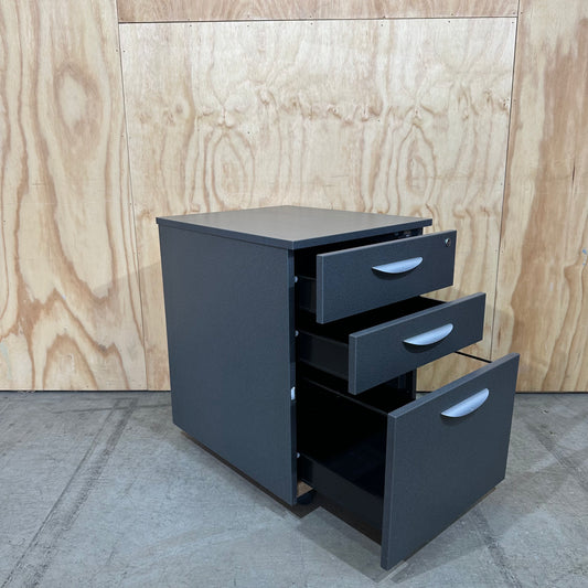 Charcoal three drawer Pedestal