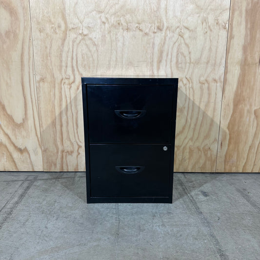 Black 2 Drawer Filing Cabinet