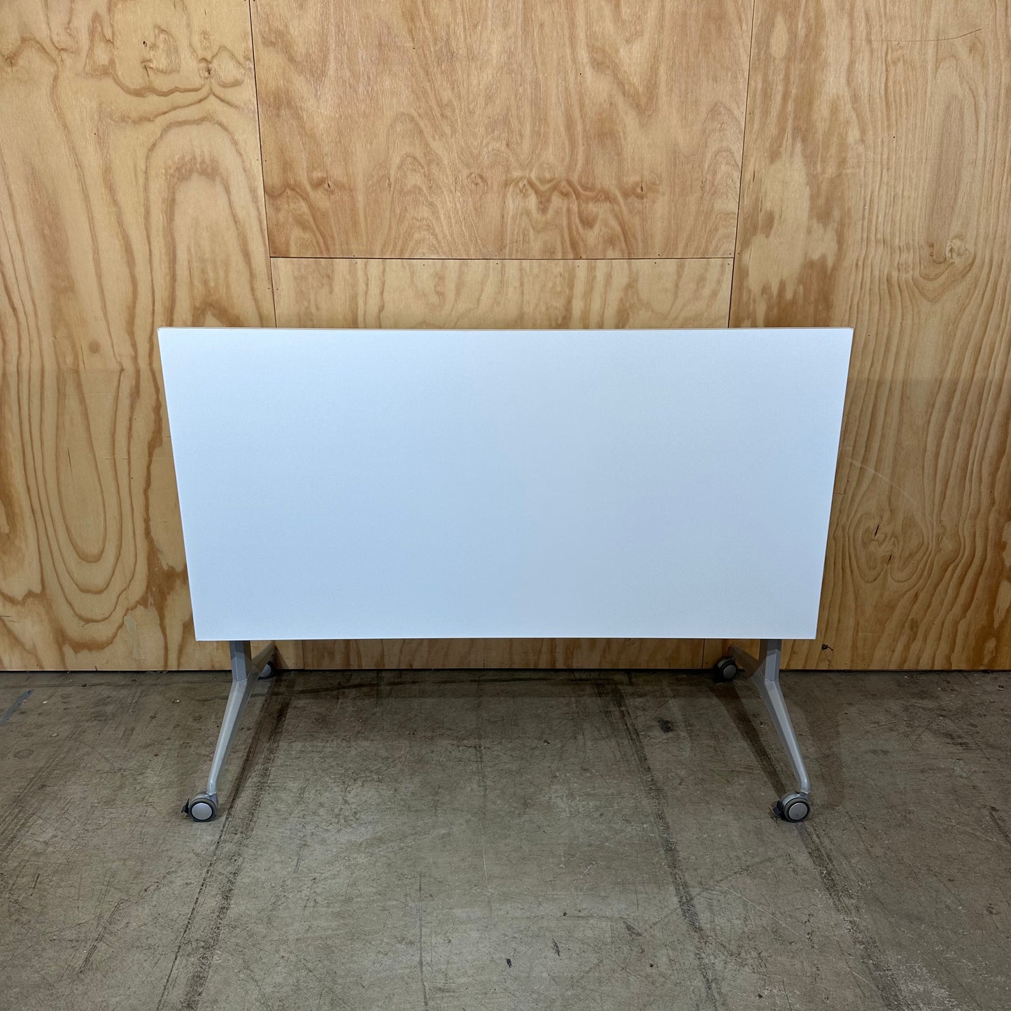 White Flip Desk on Castors