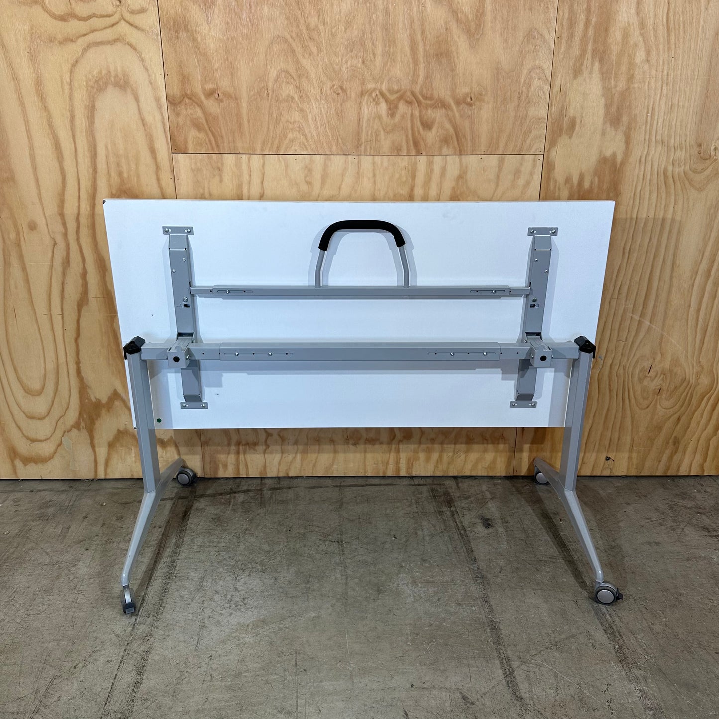 White Flip Desk on Castors