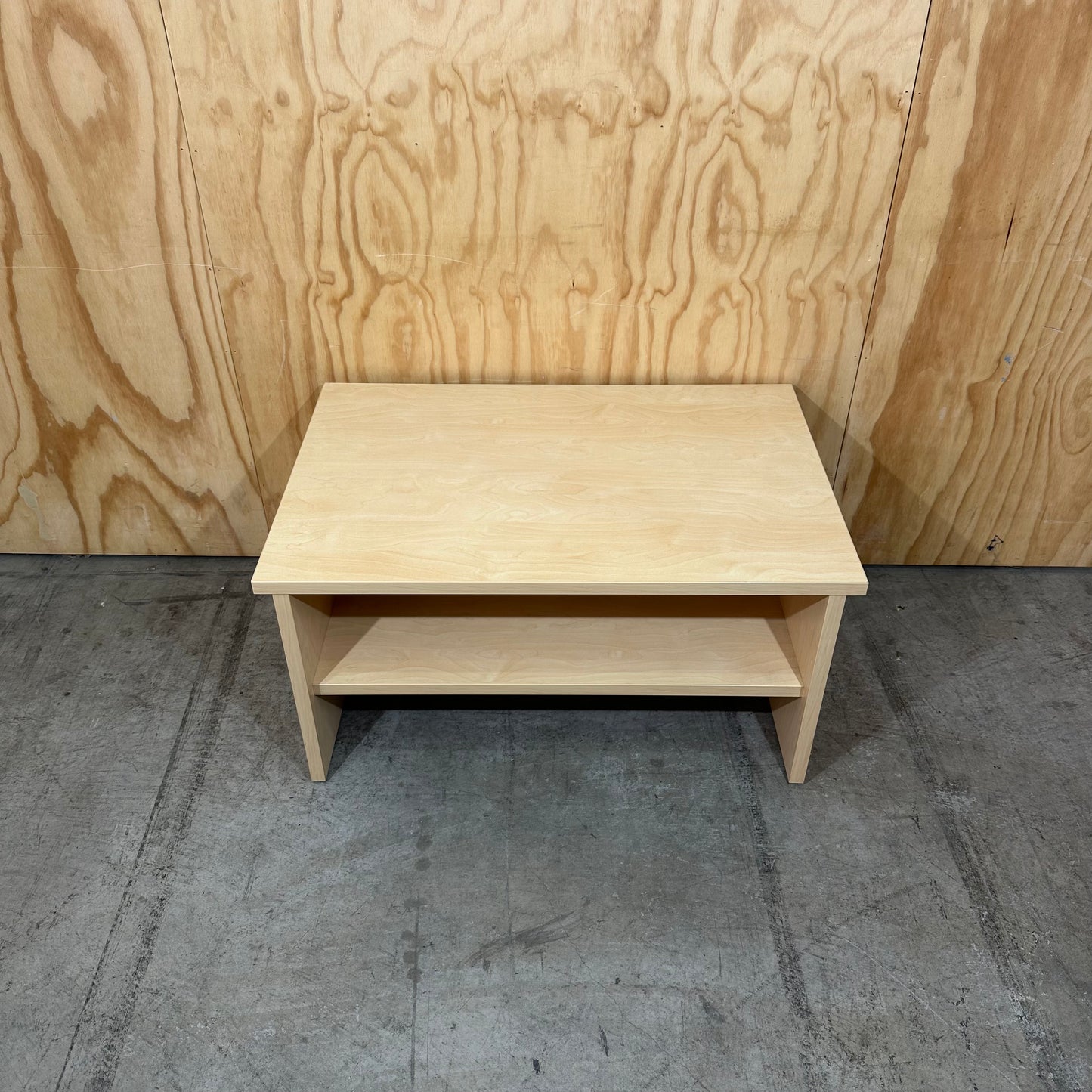 Light Wood Veneer Coffee Table