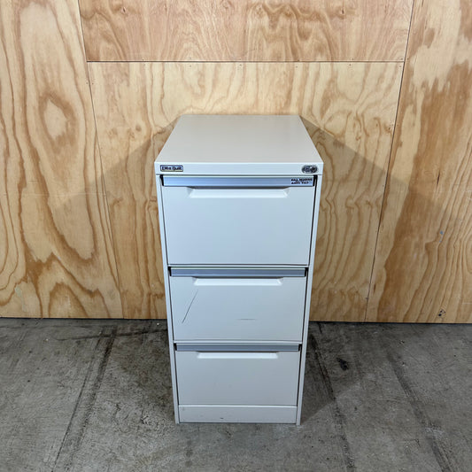 Elitebuilt Off-White Three Drawer Filing Cabinet