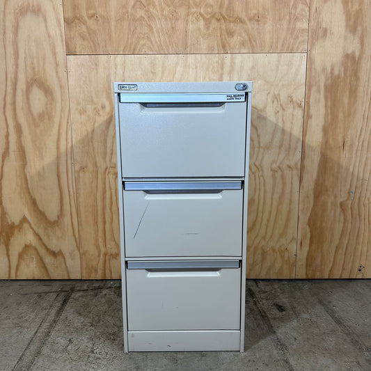 Elitebuilt Off-White Three Drawer Filing Cabinet