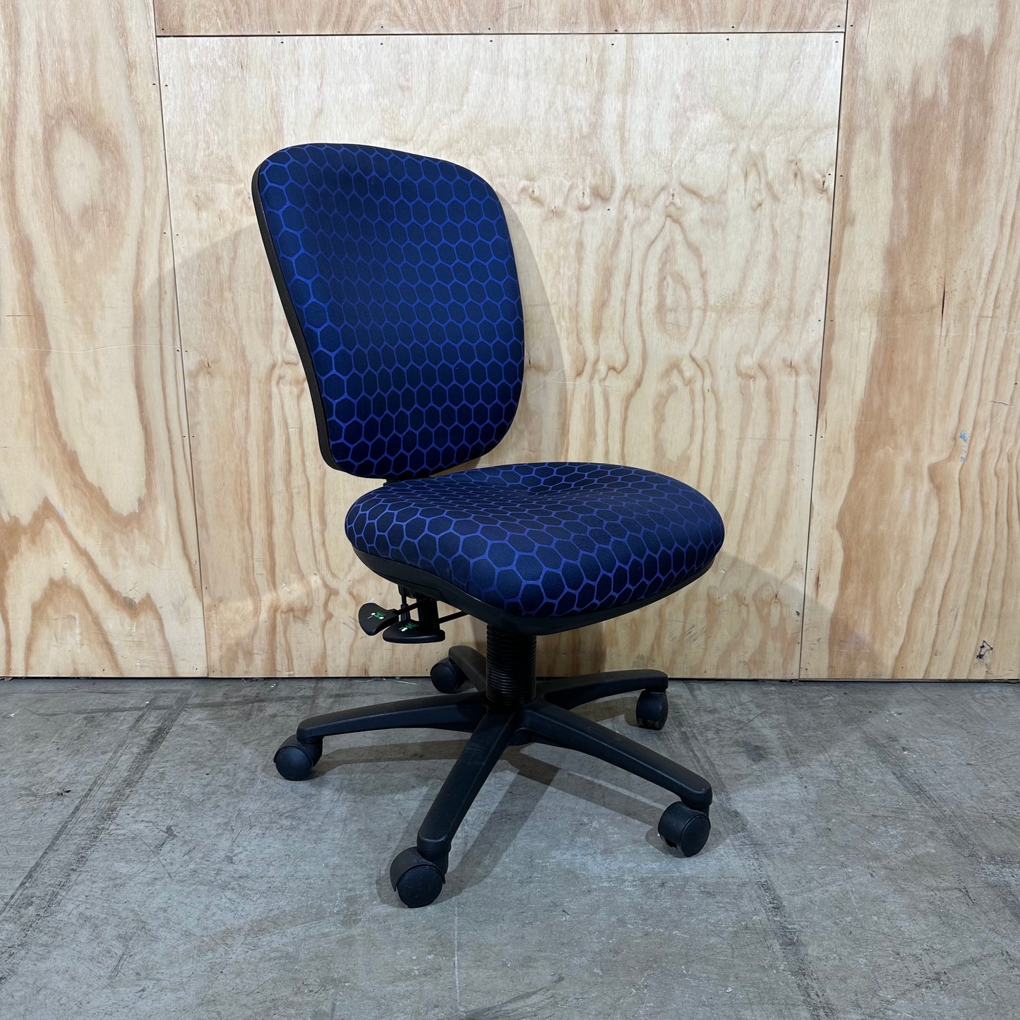 Blue Hexagonal Pattern Chair