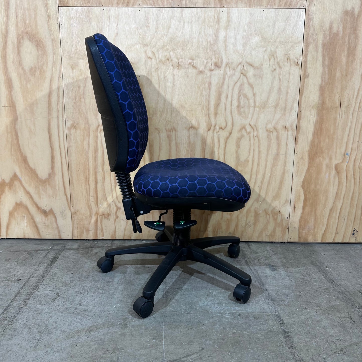 Blue Hexagonal Pattern Chair