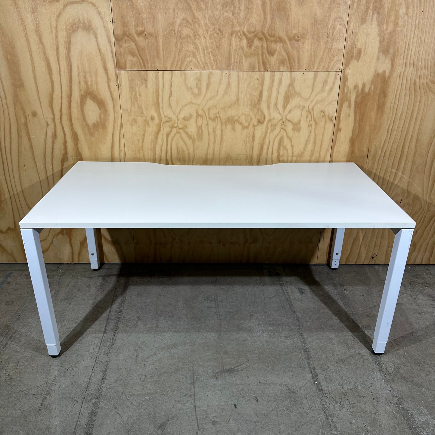 White Desk with Cable Management