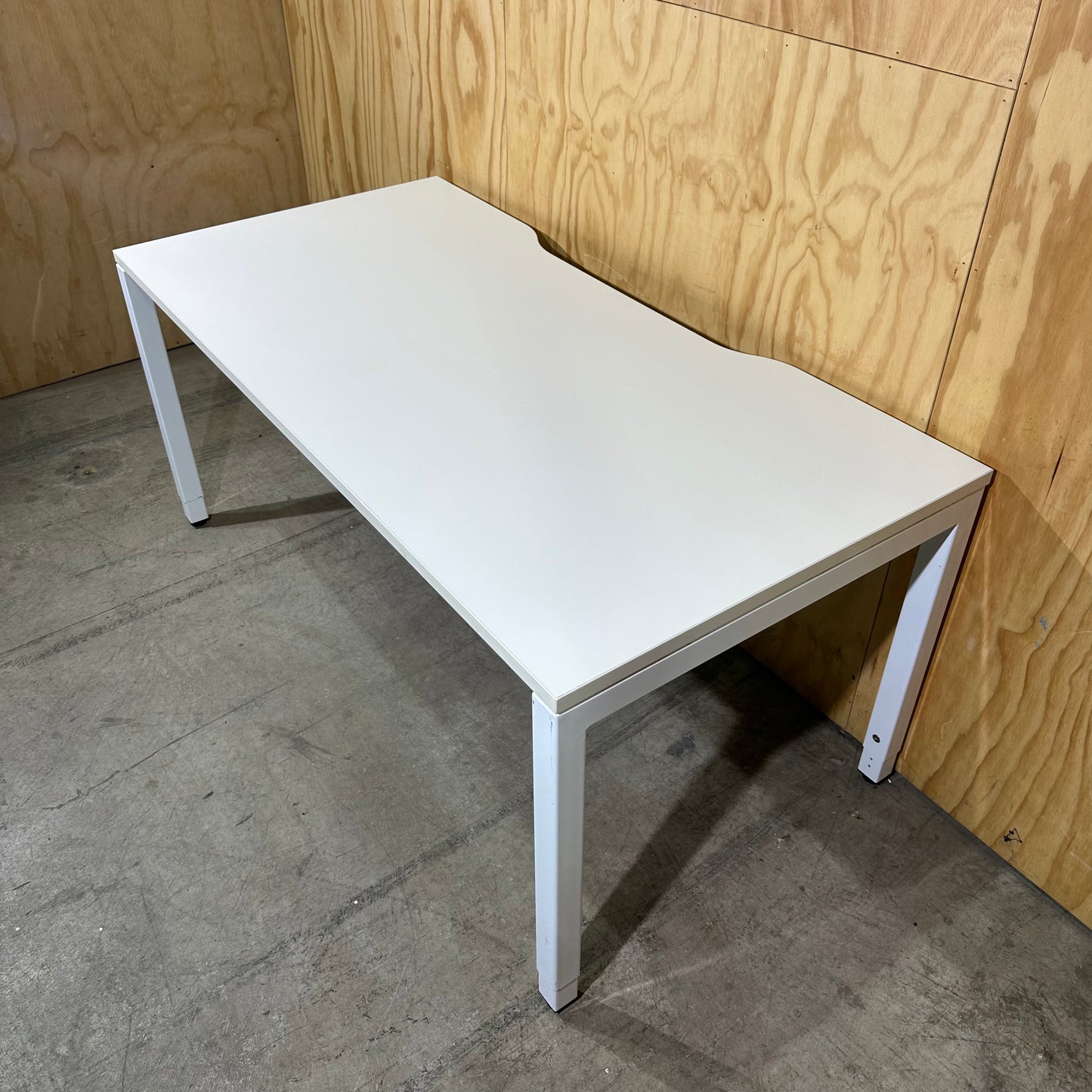 White Desk with Cable Management