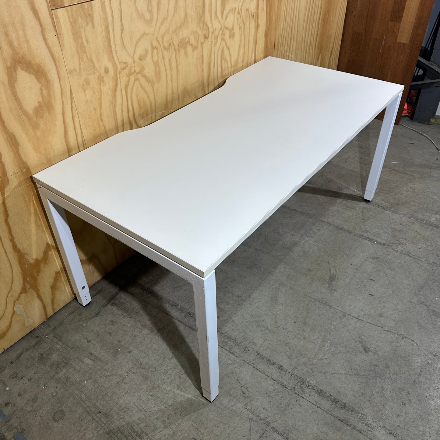 White Desk with Cable Management