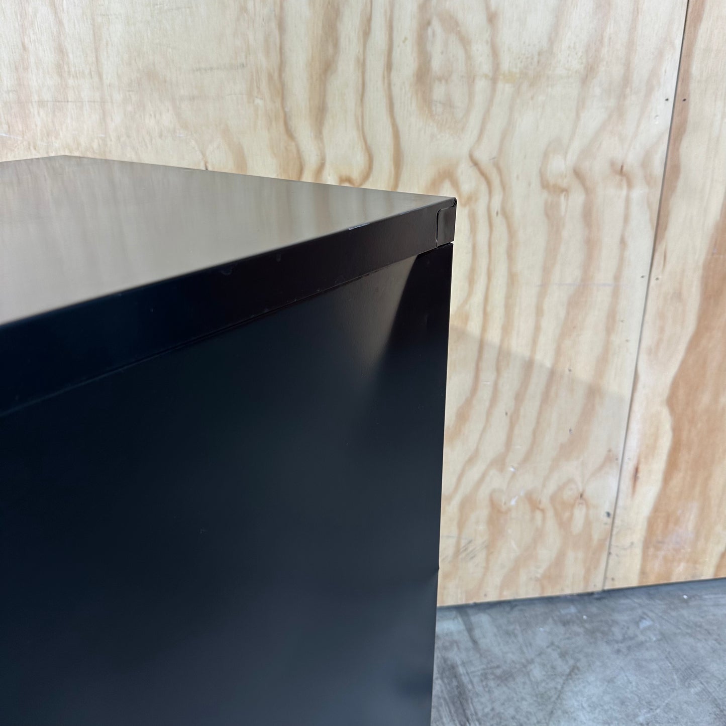 Black and White Two Drawer Filing Cabinet