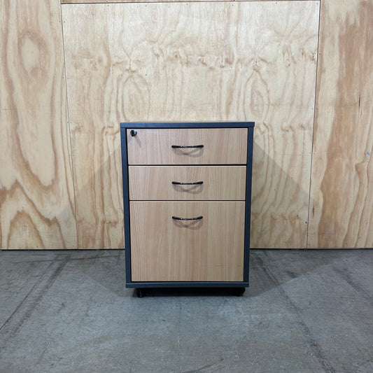 Wooden Veneer/Charcoal Pedestal