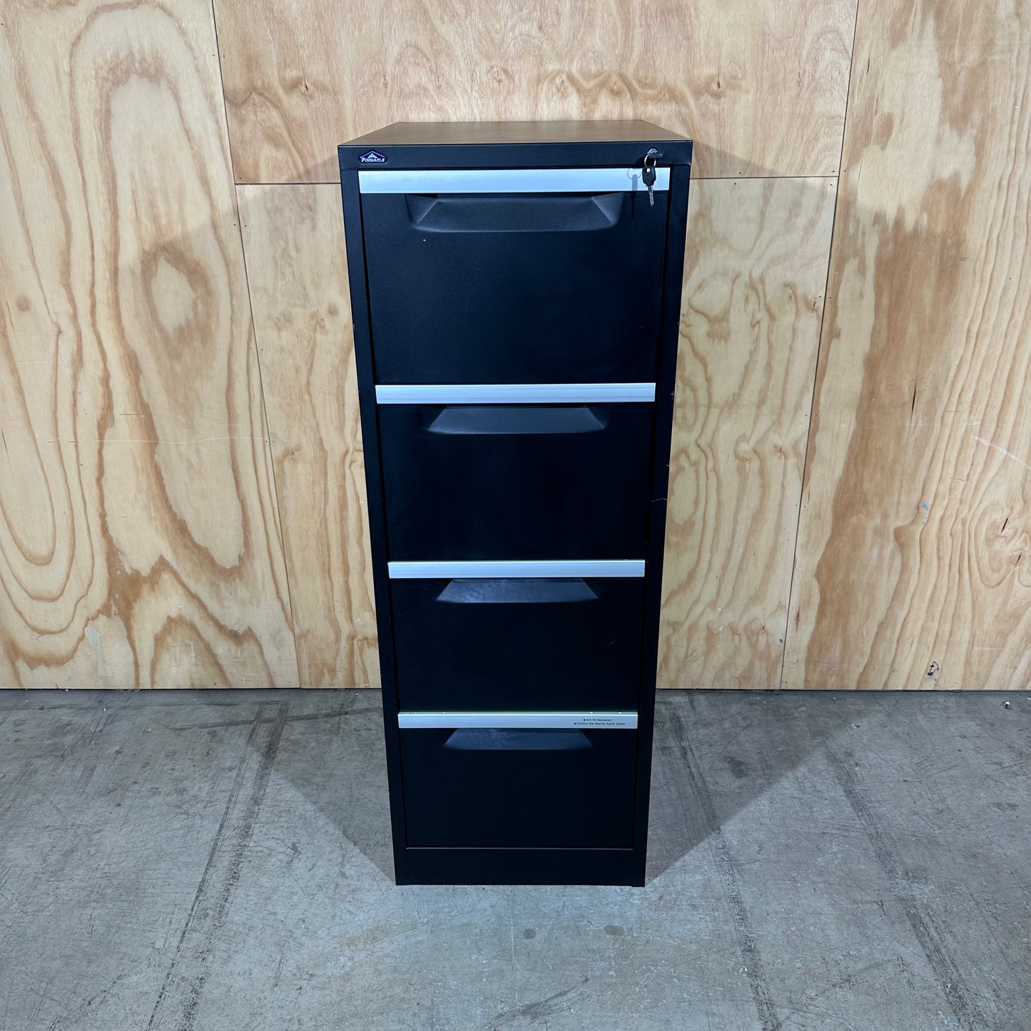 Black Pinnacle 4 Drawer Filing Cabinet