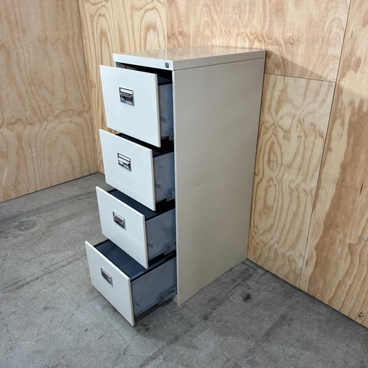 Beige 4 Drawer Filing Cabinet
