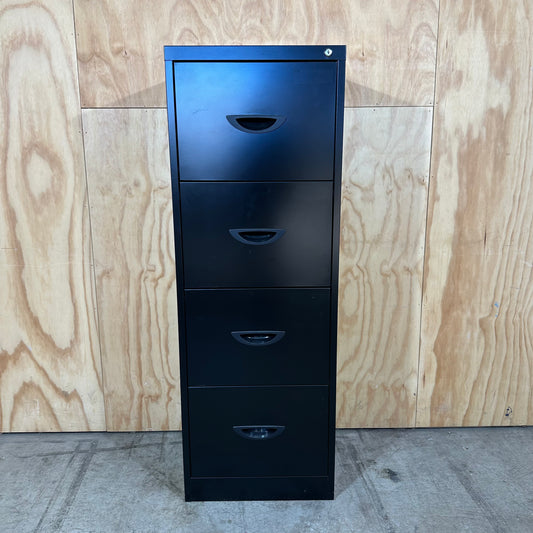 Black 4 Drawer Filing Cabinet