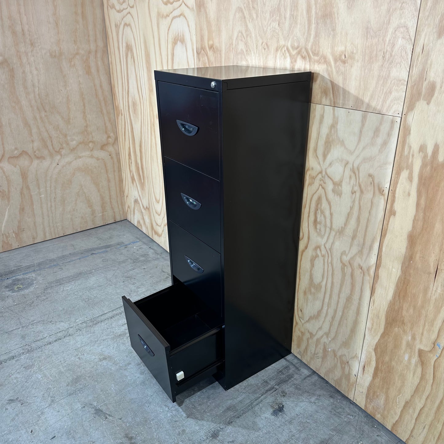 Black 4 Drawer Filing Cabinet