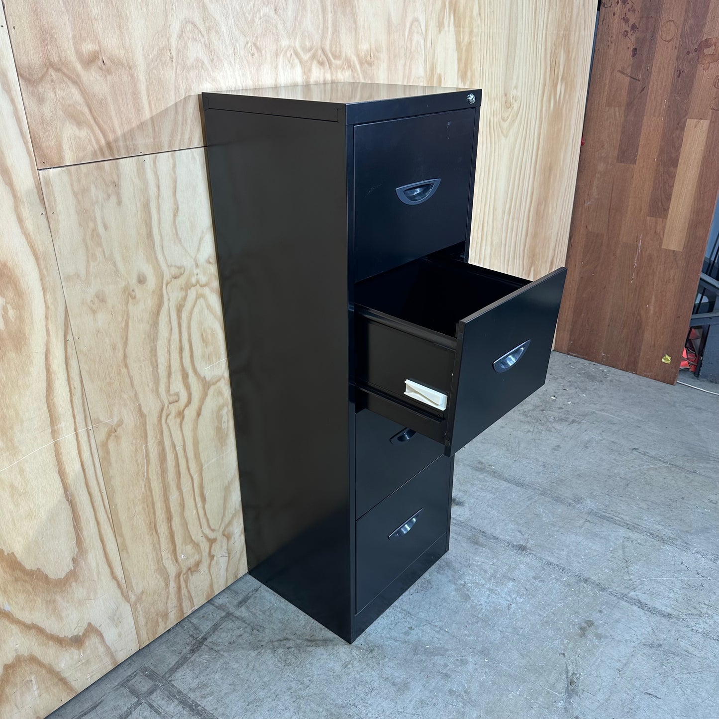 Black 4 Drawer Filing Cabinet