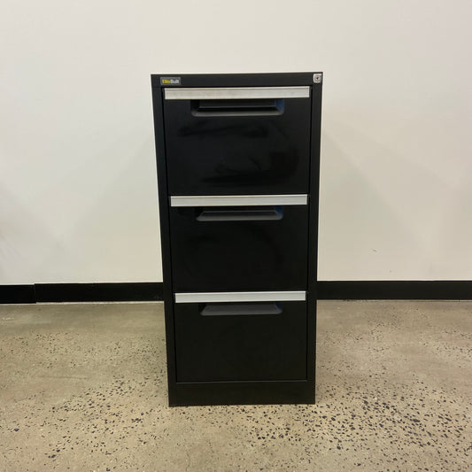 EliteBuilt 3 Drawer Cabinet Black no key