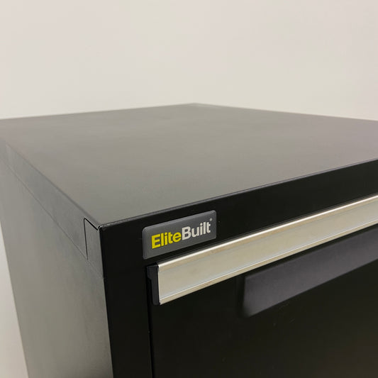 EliteBuilt 3 Drawer Cabinet Black no key