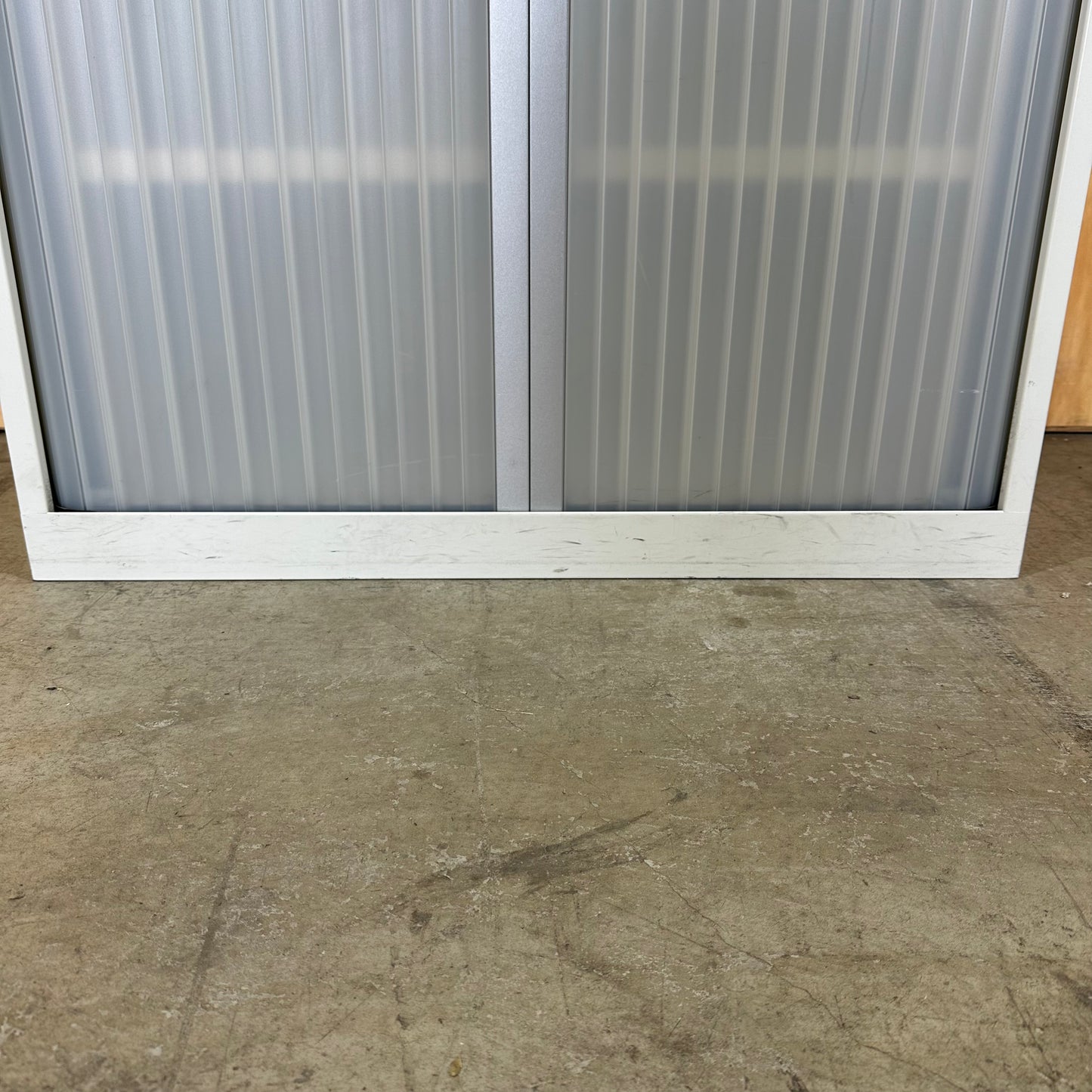 White Tambour Door Cabinet