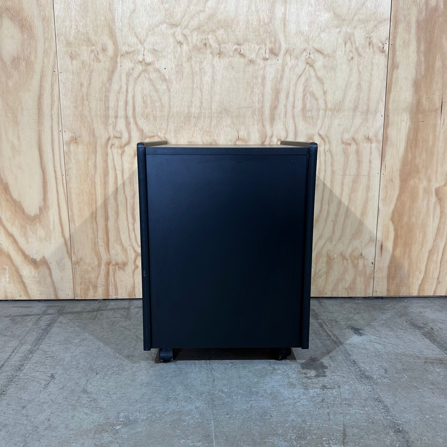 Black Three-Drawer Mobile Pedestal