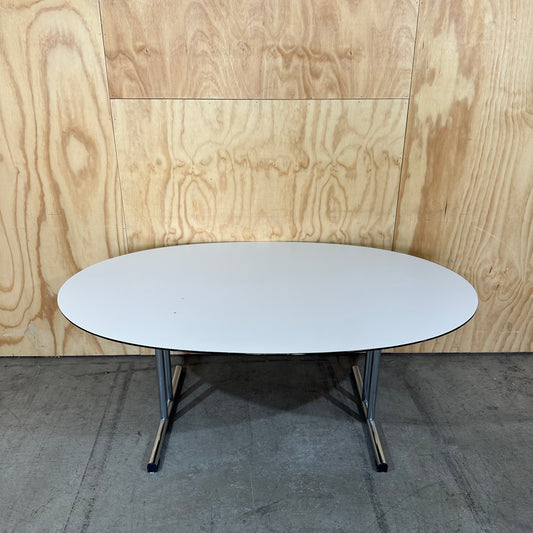White Oval Table