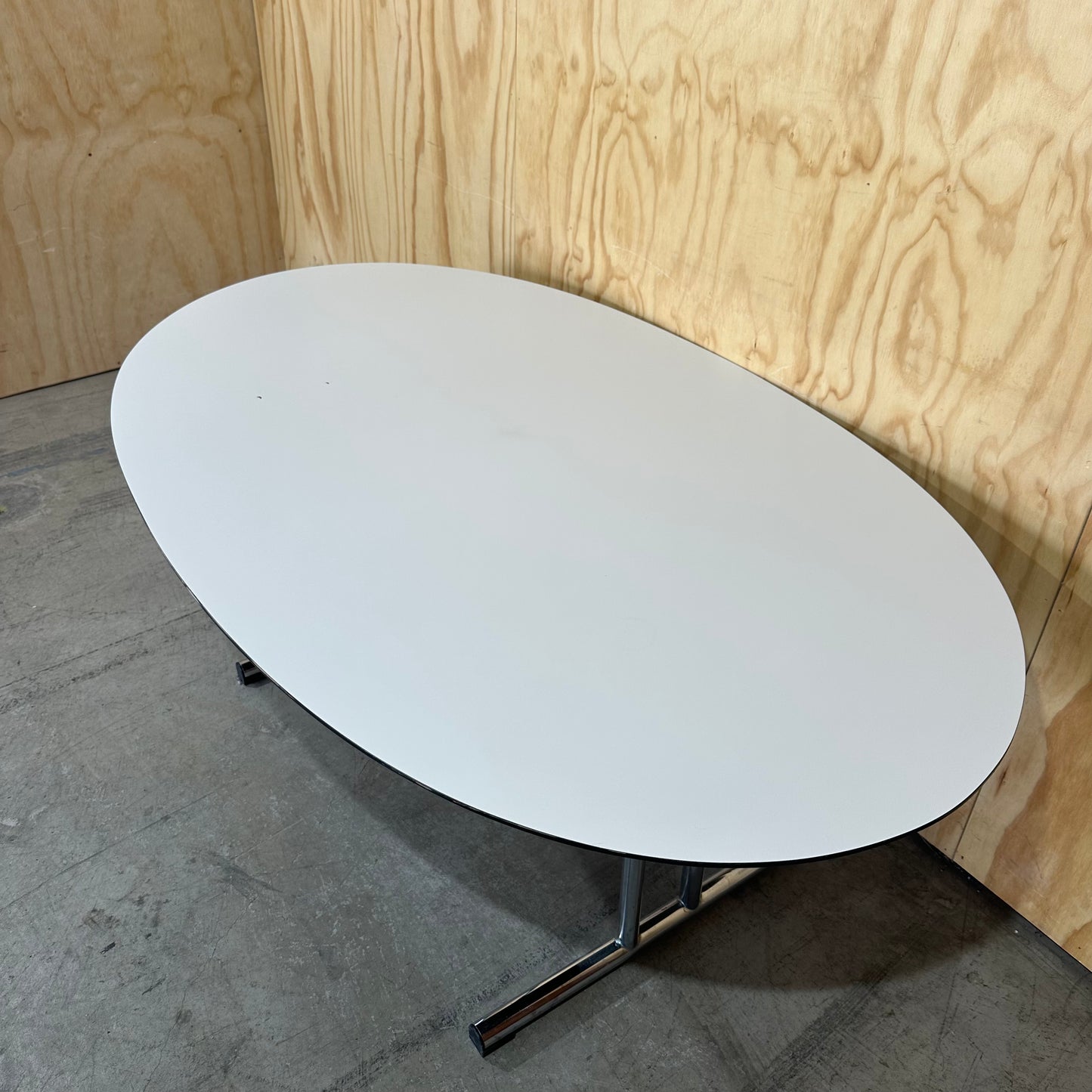 White Oval Table
