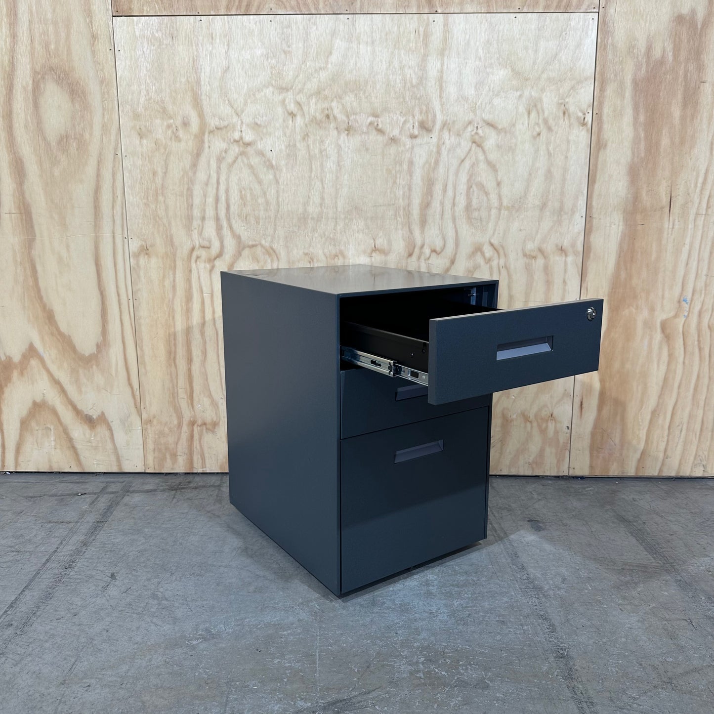 Dark Grey Metal Pedestal