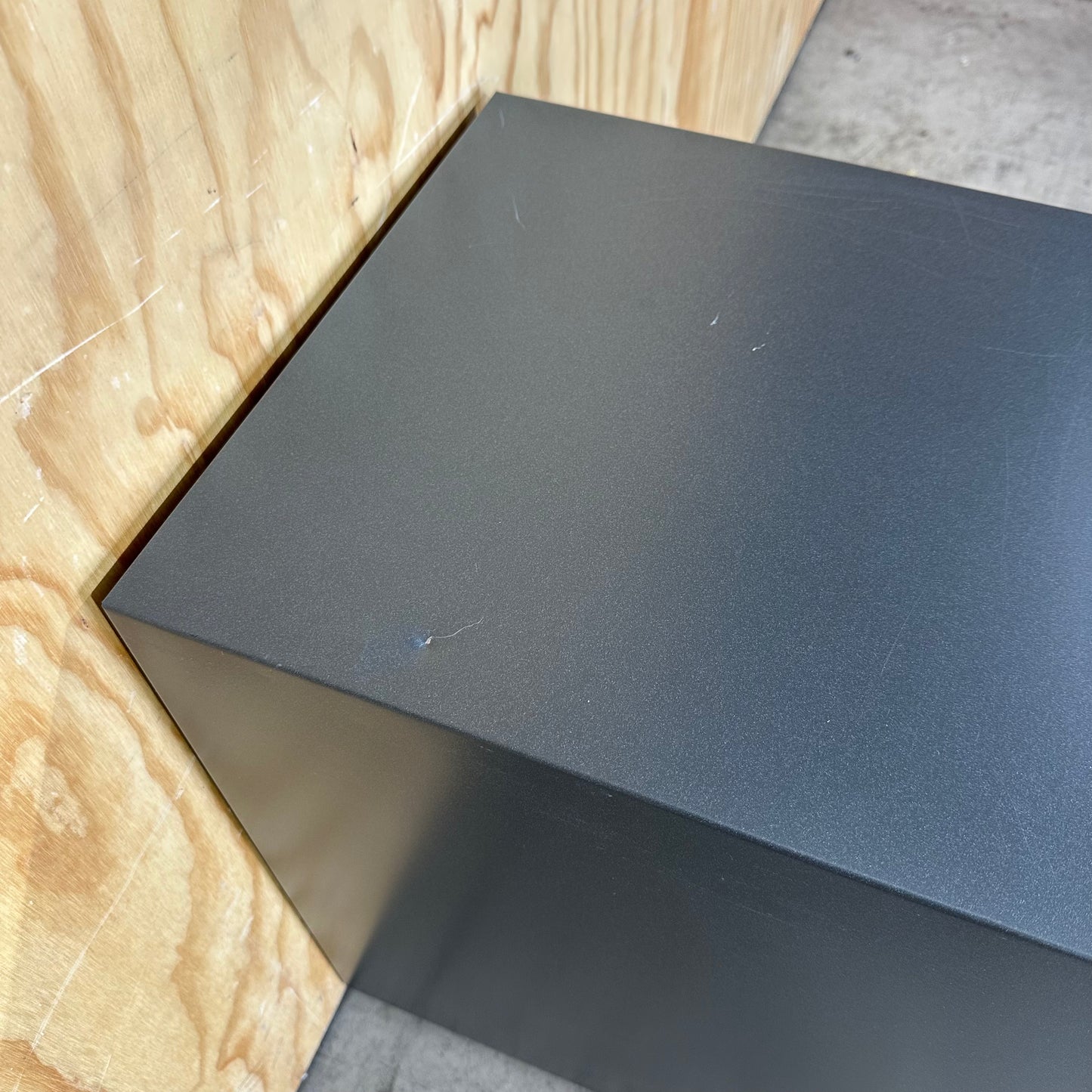 Dark Grey Metal Pedestal