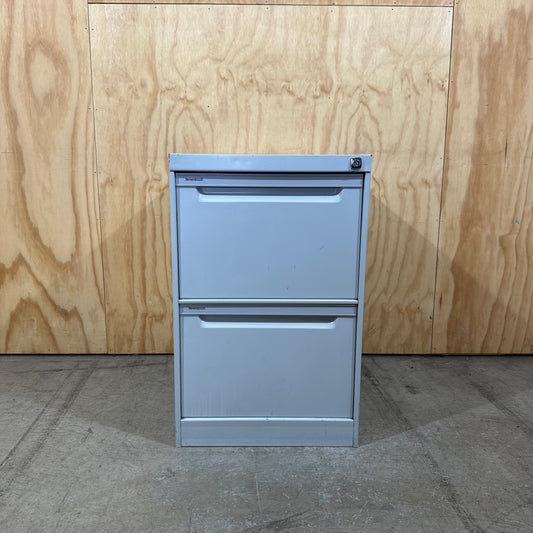 Brownbuilt Light Grey 2 Drawer Filing Cabinet