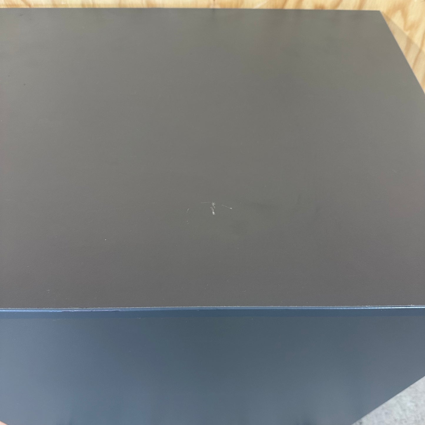 Mobile Charcoal and Beech Pedestal.