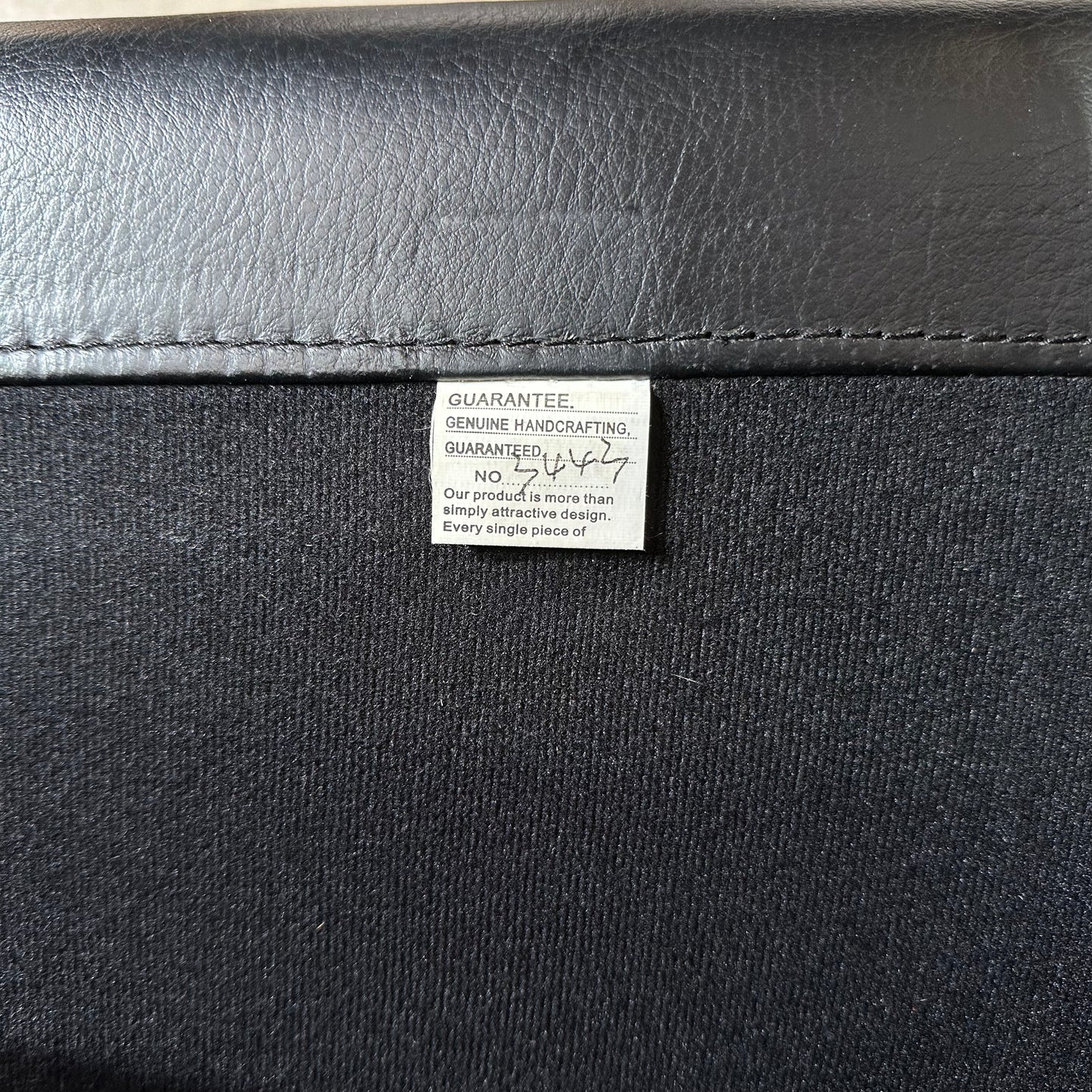 Black Leather Modern Classic Two-Seater Sofa