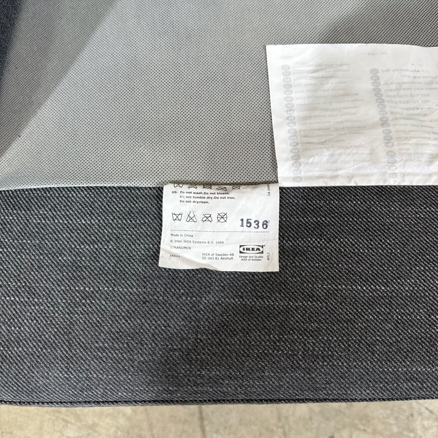 IKEA STRANDMON Wing Chair, Nordvalla Dark Grey