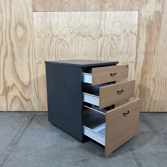 Sleek Two-Tone Mobile Pedestal