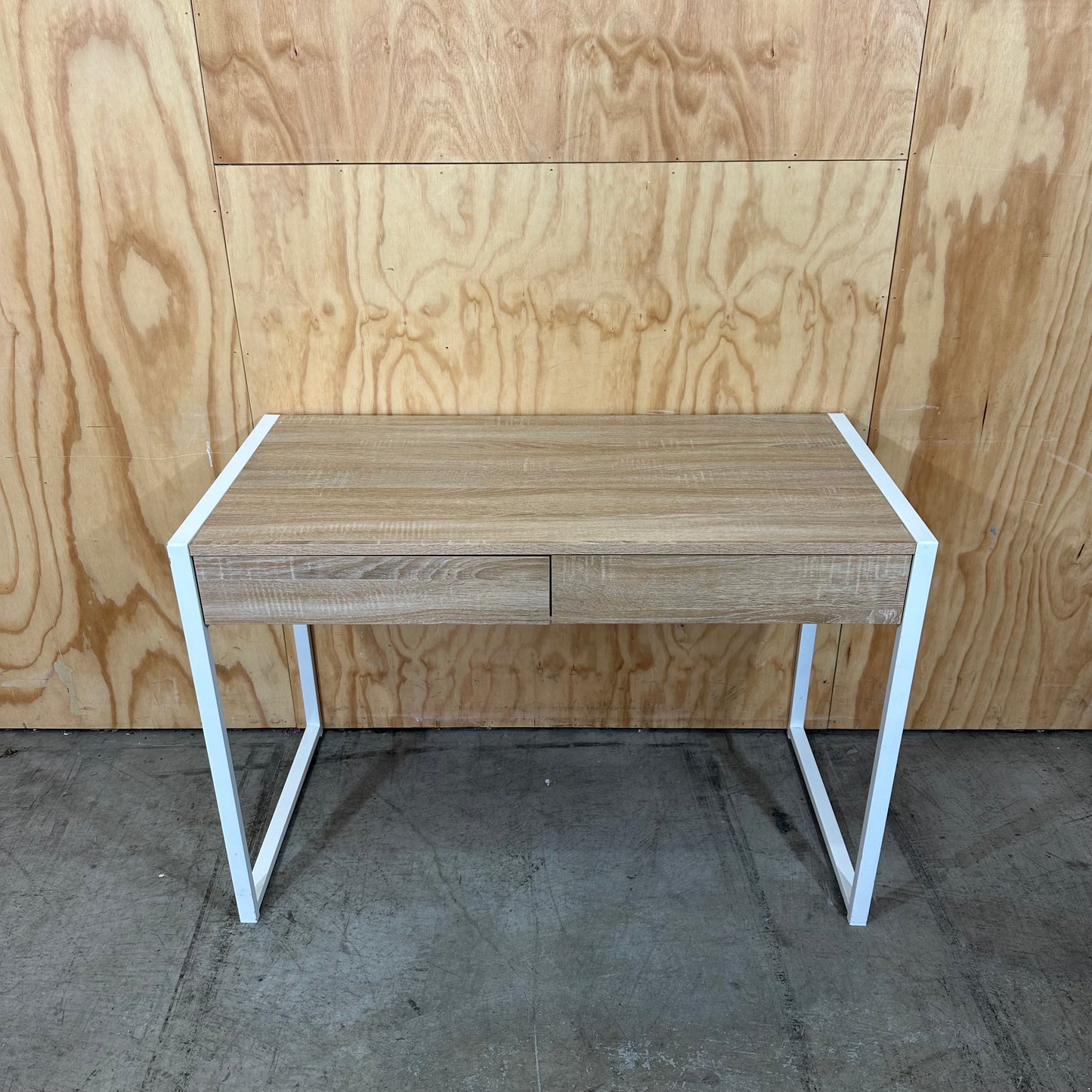 Wooden Veneer Desk with Drawers