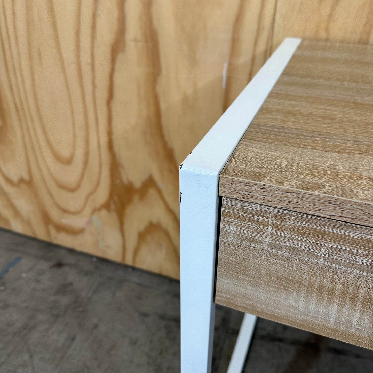 Wooden Veneer Desk with Drawers