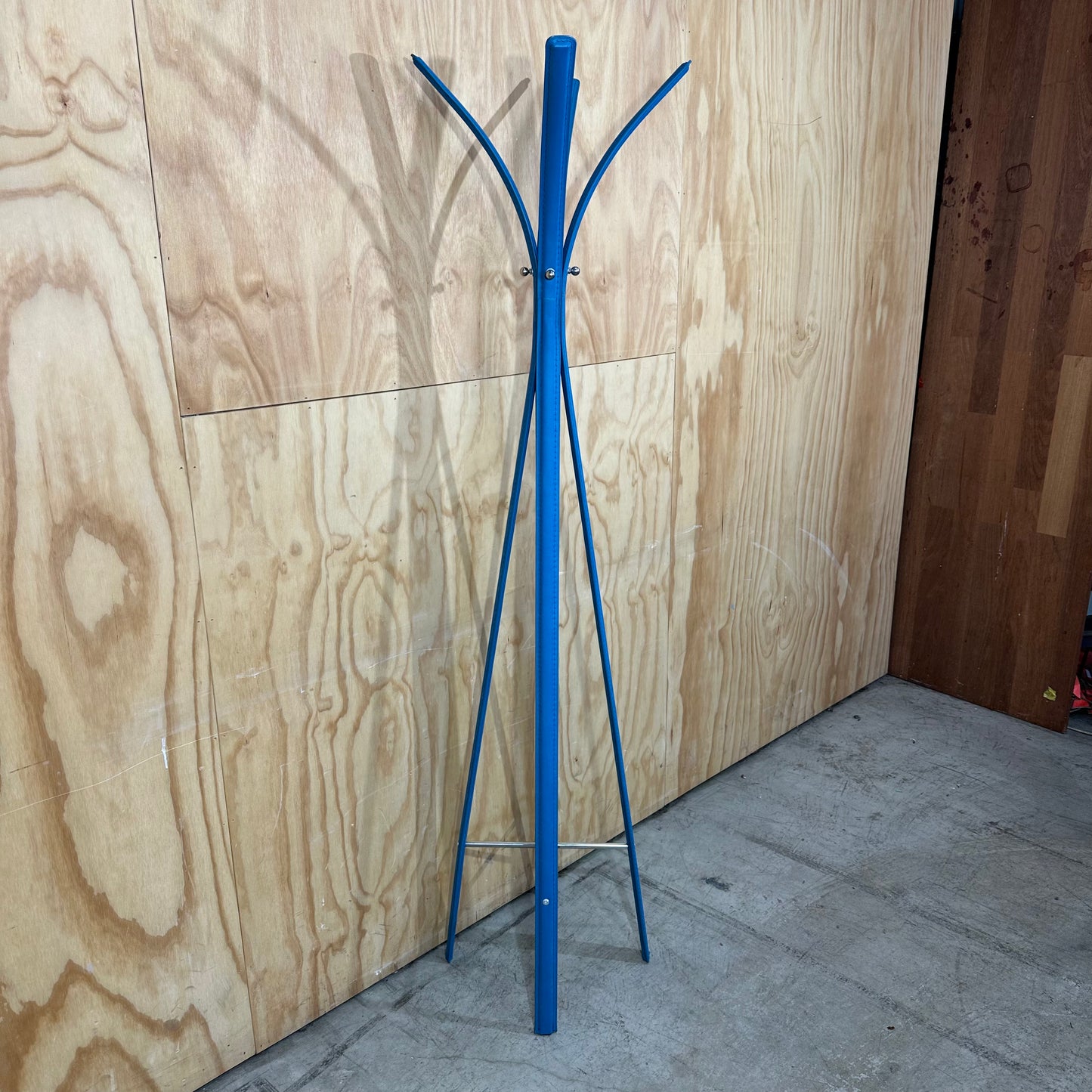 Blue Faux Leather Hat Stand