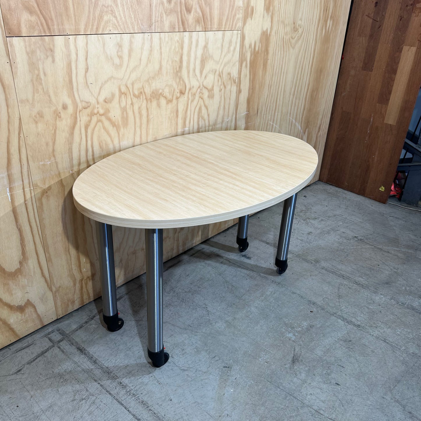 Oval Table on Wheels