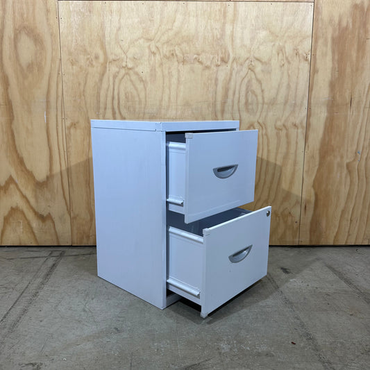 White 2 Drawer Filing Cabinet