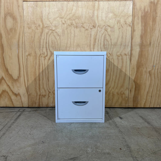 White 2 Drawer Filing Cabinet