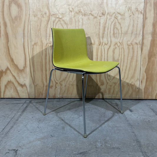 Arper Catifa 46 Stackable Chair in lime yellow
