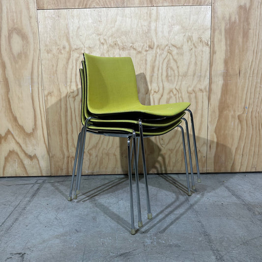 Arper Catifa 46 Stackable Chair in lime yellow