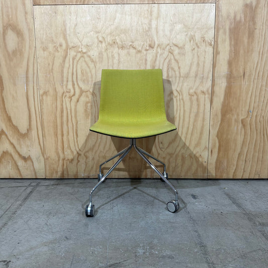 Catifa 46 with 4 way castor by Lievore Altherr Molina for Arper in Yellow