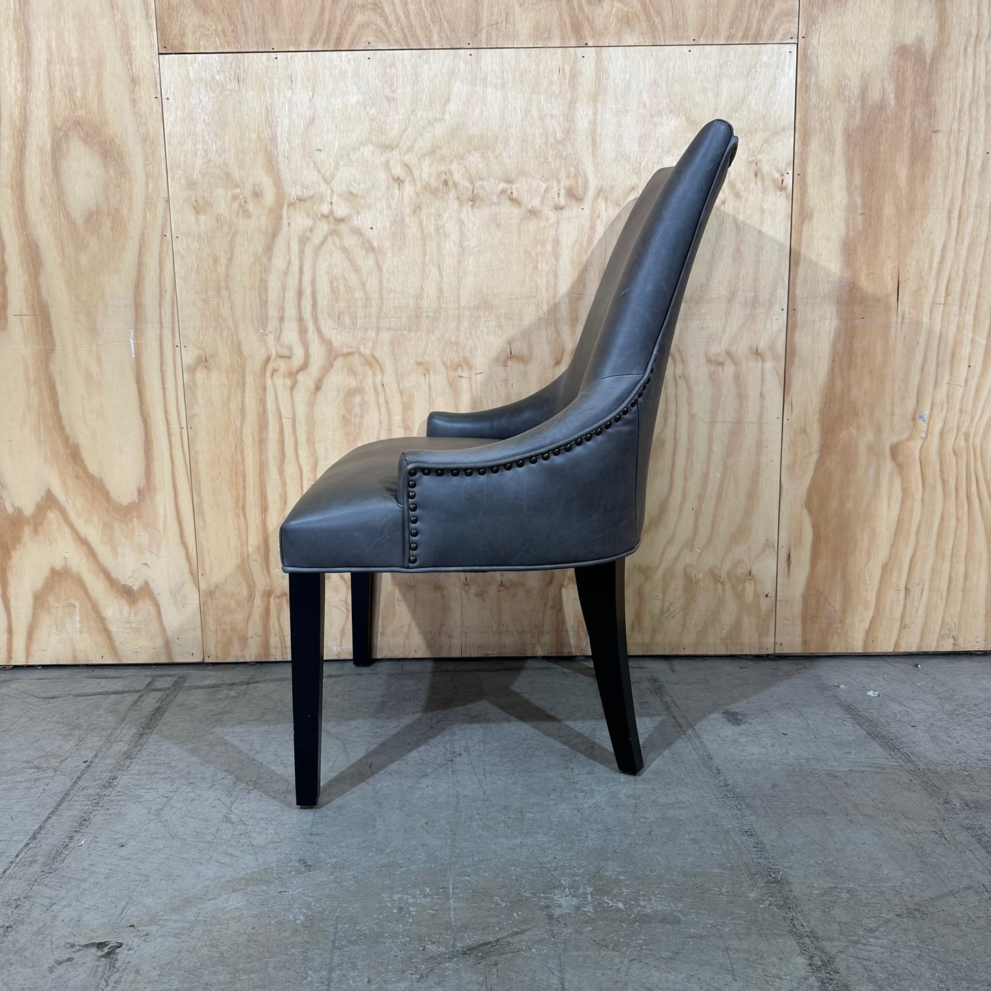 Brosa Leather Scoop Back Dining Chair