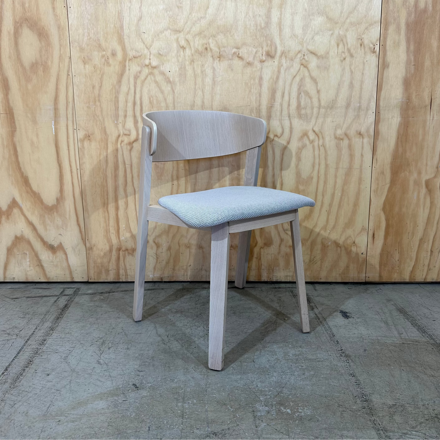 Fornasarig Wolfgang Wood Chair with Upholstered Seat