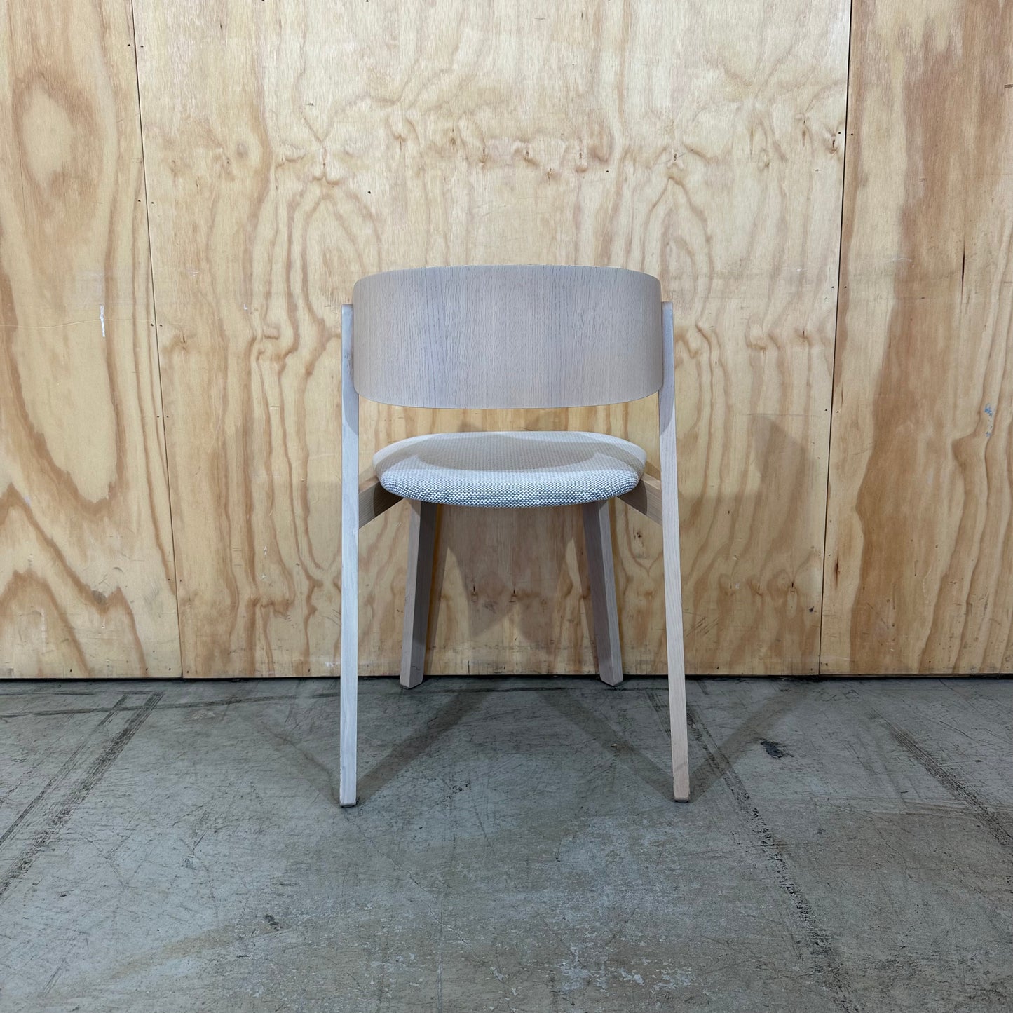Fornasarig Wolfgang Wood Chair with Upholstered Seat