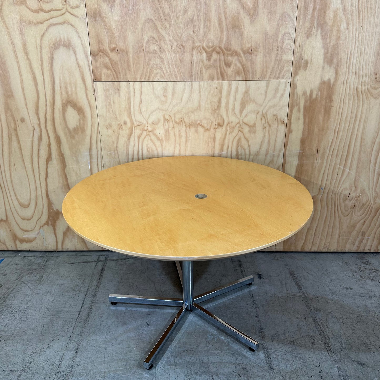 Round Table with Cable Management Hole