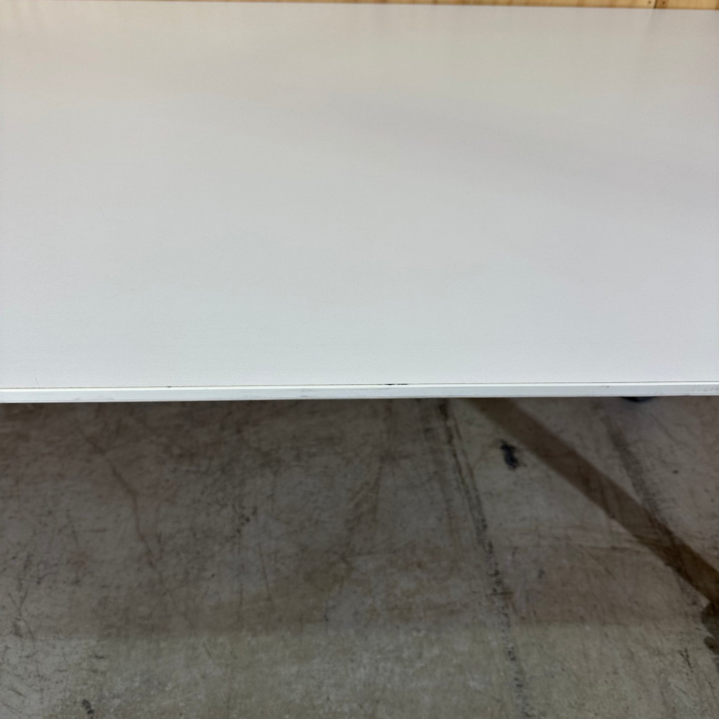 White Table on Castor Wheels
